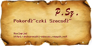 Pokoráczki Szecső névjegykártya